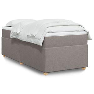 VidaXL Boxspring met matras stof taupe 100x200 cm