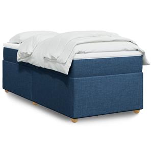 VidaXL Boxspring met matras stof blauw 100x200 cm