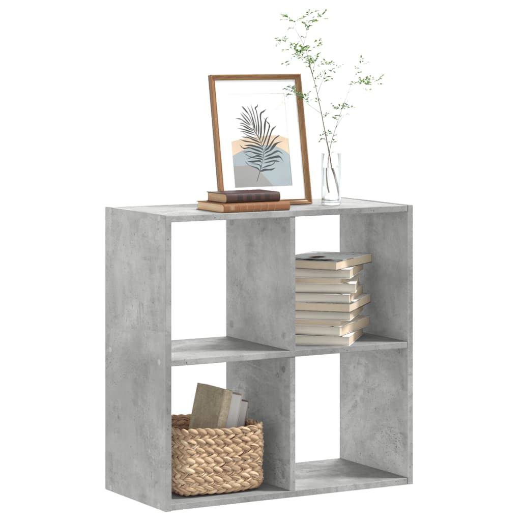 VidaXL Boekenkast 68,5x32x68,5 cm bewerkt hout betongrijs