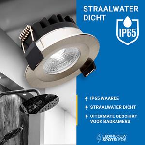 Inbouw led spotje - dimbaar - 7 watt - 600 lumen - nikkel - 2700k