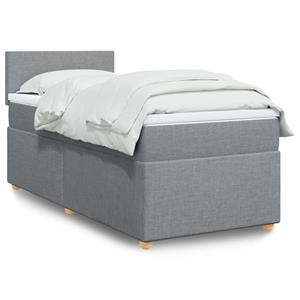 VidaXL Boxspring met matras stof lichtgrijs 90x190 cm