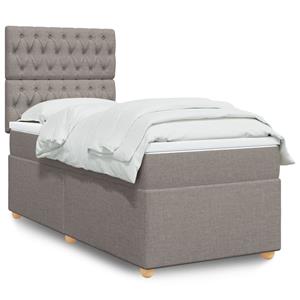 VidaXL Boxspring met matras stof taupe 90x190 cm