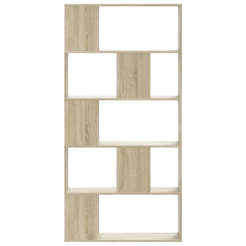 vidaXL Boekenkast 5-laags 80,5x23,5x162,5 cm bewerkt hout sonoma eiken