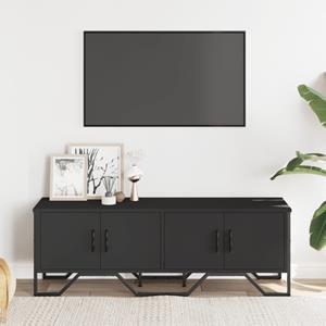 vidaXL Tv-meubel 122x34x41 cm bewerkt hout zwart