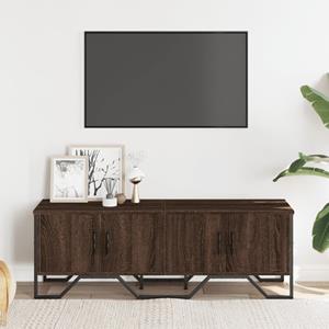 vidaXL Tv-meubel 122x34x41 cm bewerkt hout bruin eikenkleurig