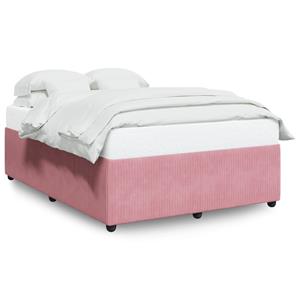 VidaXL Bedframe fluweel roze 160x200 cm