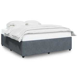 VidaXL Bedframe fluweel donkergrijs 180x200 cm