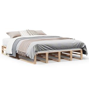 VidaXL Bedframe massief grenenhout 160x200 cm