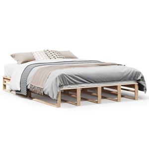 VidaXL Bedframe massief grenenhout 140x190 cm