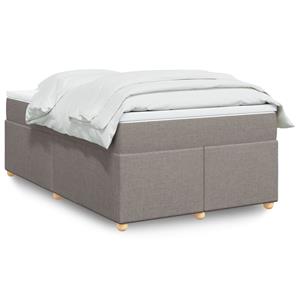 VidaXL Boxspring met matras stof taupe 120x190 cm