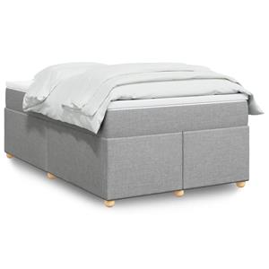 VidaXL Boxspring met matras stof lichtgrijs 120x200 cm