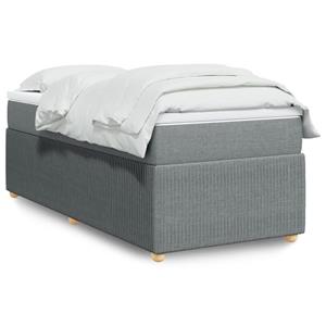 VidaXL Boxspring met matras stof lichtgrijs 90x190 cm