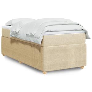 VidaXL Boxspring met matras stof crèmekleurig 90x190 cm