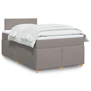 VidaXL Boxspring met matras stof taupe 120x190 cm