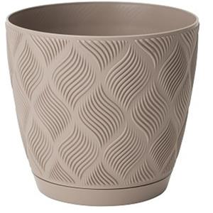 Form Plastic Plantenpot/bloempot New Age - kunststof - beige - D13 x H12 cm -