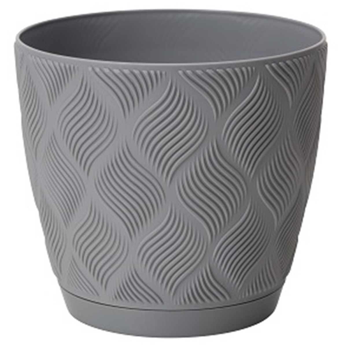 Form Plastic Plantenpot/bloempot New Age - kunststof - platina grijs - D15 x H14 cm -