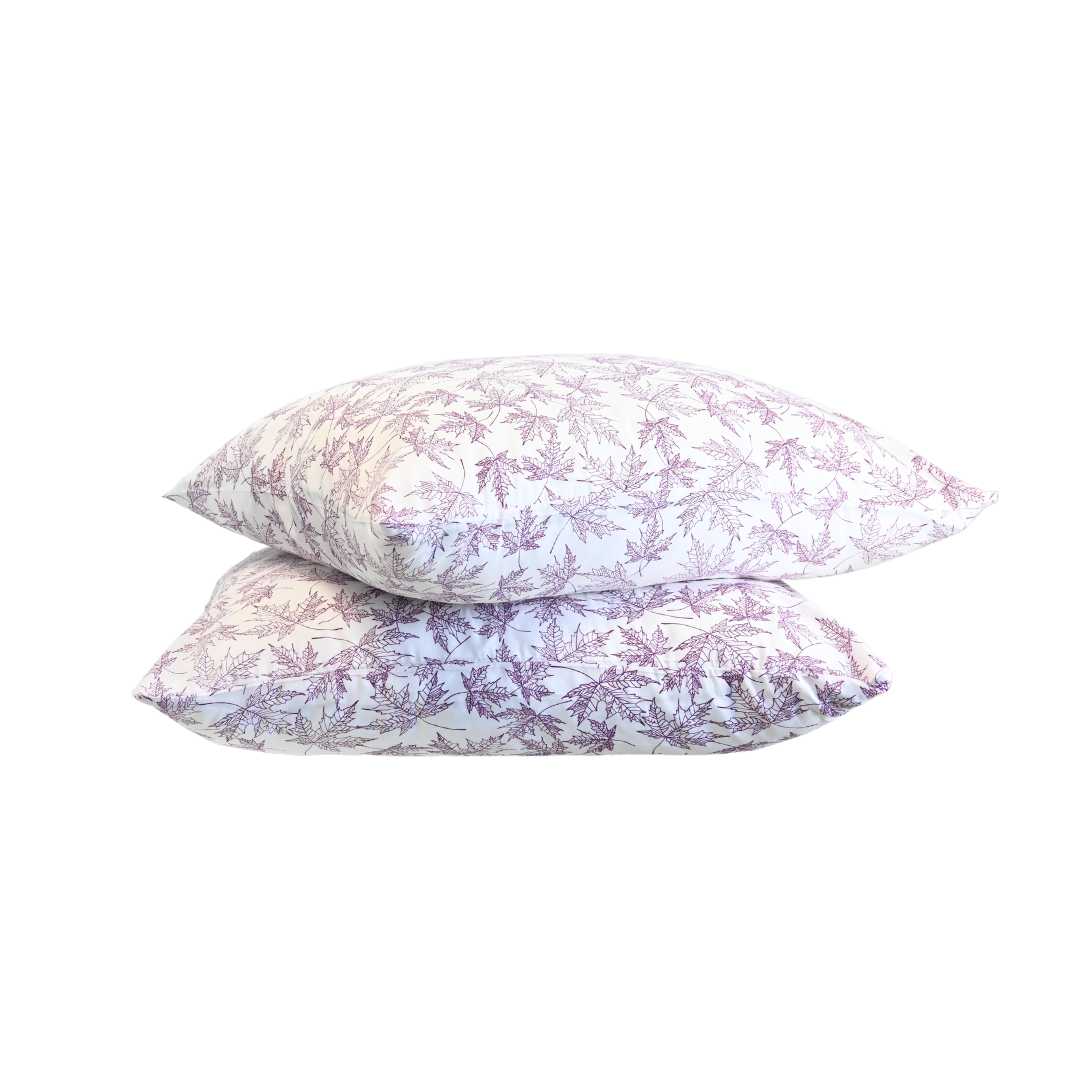 HappyBed | Violet leaves kussensloop set 2 stuks - 60x70cm - 100% Microvezel