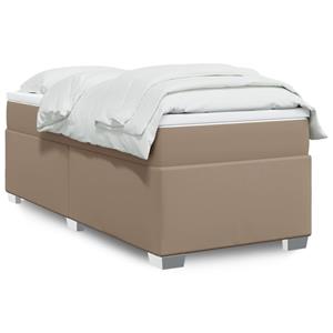 VidaXL Boxspring met matras kunstleer cappuccinokleurig 90x190 cm