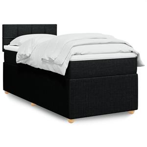 VidaXL Boxspring met matras stof zwart 90x190 cm