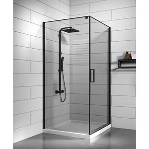 Badplaats Douchecabine Alava 90 X 90 X 190 Cm - Zwart - Met Rookglas - Nano Coating