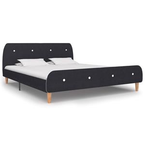 VidaXL Bedframe stof donkergrijs 150x200 cm