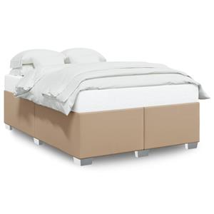 VidaXL Bedframe kunstleer cappuccinokleurig 140x190 cm