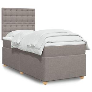 VidaXL Boxspring met matras stof taupe 80x200 cm