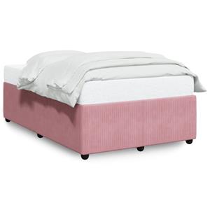 VidaXL Bedframe fluweel roze 120x190 cm