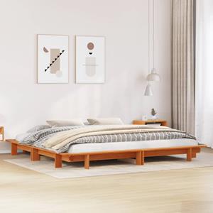 VidaXL Bedframe massief grenenhout wasbruin 180x200 cm