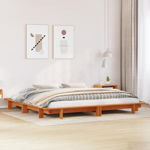 VidaXL Bedframe zonder matras massief grenenhout wasbruin 160x200 cm