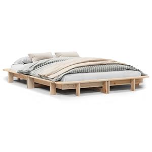 VidaXL Bedframe massief grenenhout 150x200 cm