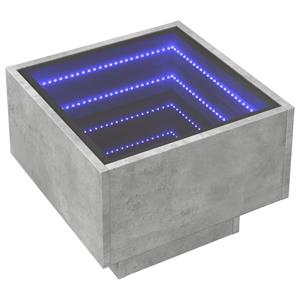 vidaXL Nachtkastje met Infinity LED 40x40x30 cm betongrijs