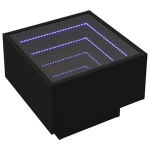 vidaXL Nachtkastje met Infinity LED 40x40x30 cm zwart