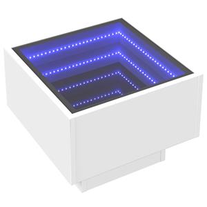 vidaXL Nachtkastje met Infinity LED 40x40x30 cm wit