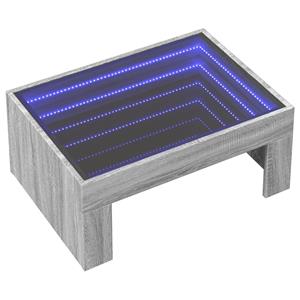 vidaXL Salontafel met Infinity LED 70x50x30 cm grijs sonoma eikenkleur