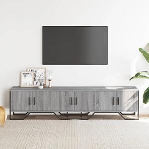 vidaXL Tv-meubel 180x34x41 cm bewerkt hout grijs sonoma eikenkleurig