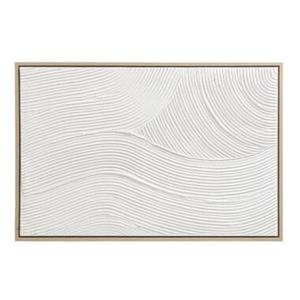 Leen Bakker Schilderij 3D Art - wit - canvas/hout - 60x90 cm