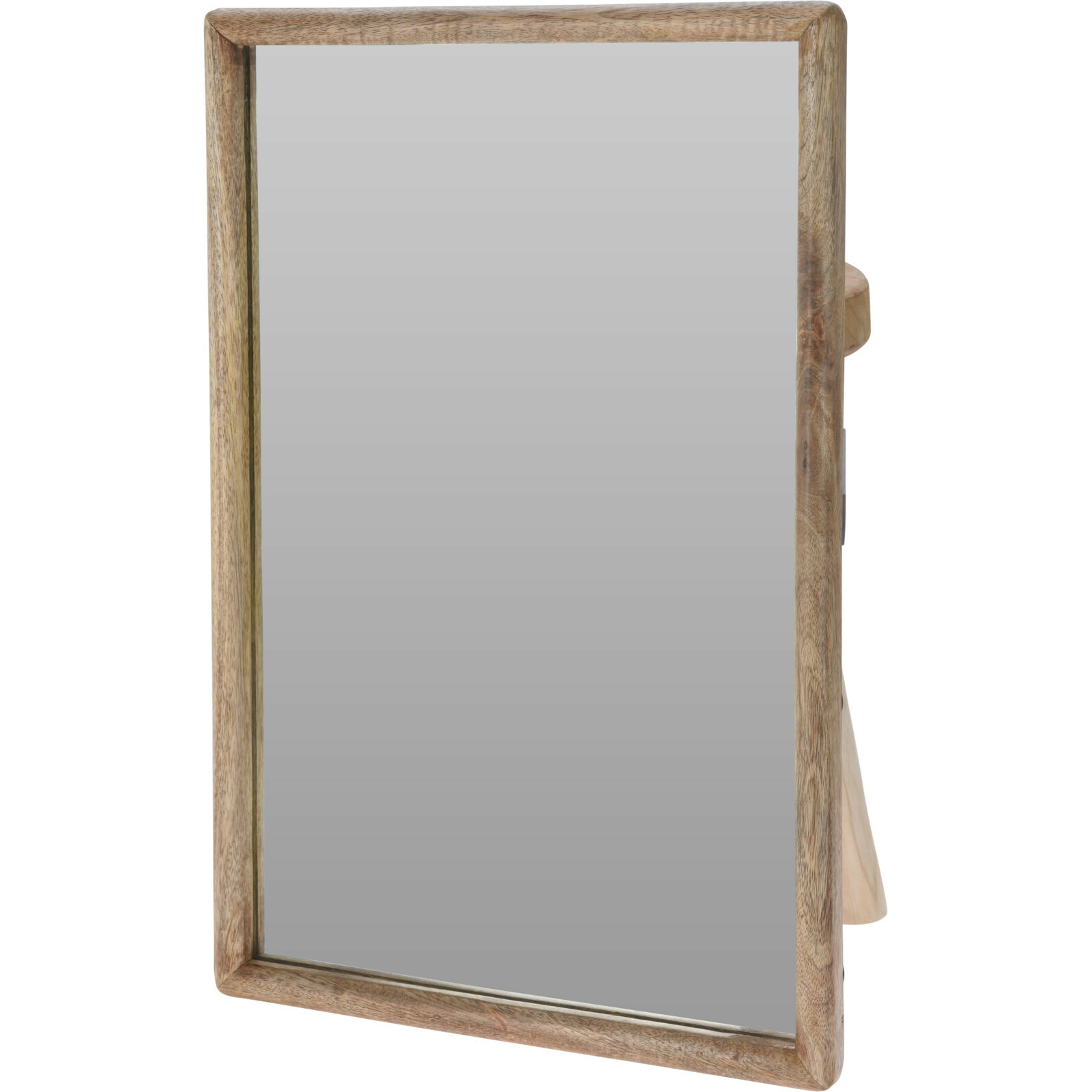 Home & Styling Wandspiegel Lodge - frame kleur hout - x 60 cm - met brede lijst - rechthoek -