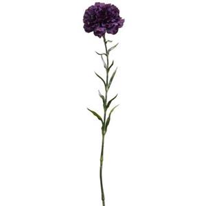 Leen Bakker Kunstbloem Dianthus spray - paars - 67 cm