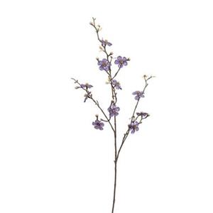 Leen Bakker Kunstbloem Blossom Glamour spray - paars - 96 cm