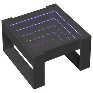 vidaXL Salontafel met Infinity LED 50x53x30 cm zwart