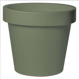 Mega Collections Plantenpot/bloempot - kunststof - olijfgroen - buiten - D35 x H31 cm -