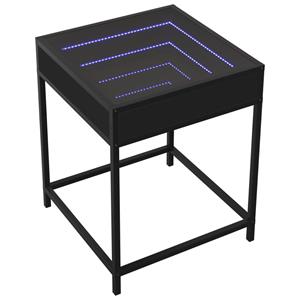 vidaXL Nachtkastje met Infinity LED 40x40x51 cm zwart