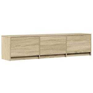 vidaXL Tv-meubel met LED 165x34x40 cm bewerkt hout sonoma eikenkleurig