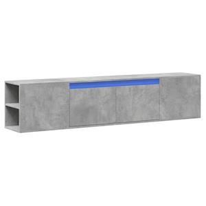 vidaXL Tv-wandmeubel met LED-verlichting 180x31x39,5 cm betongrijs