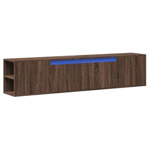 vidaXL Tv-wandmeubel met LED 180x31x39,5 cm bruin eikenkleur