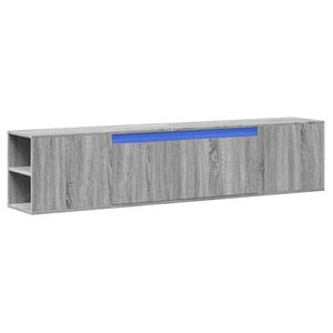 vidaXL Tv-wandmeubel met LED-verlichting 180x31x39,5 cm grijs sonoma