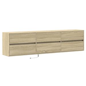 vidaXL Tv-wandmeubel met LED-verlichting 180x31x45 cm sonoma eiken