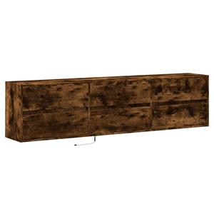 vidaXL Tv-wandmeubel met LED-verlichting 180x31x45 cm gerookt eiken