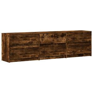 vidaXL Tv-meubel met LED 180x34x50 cm bewerkt hout gerookt eikenkleur